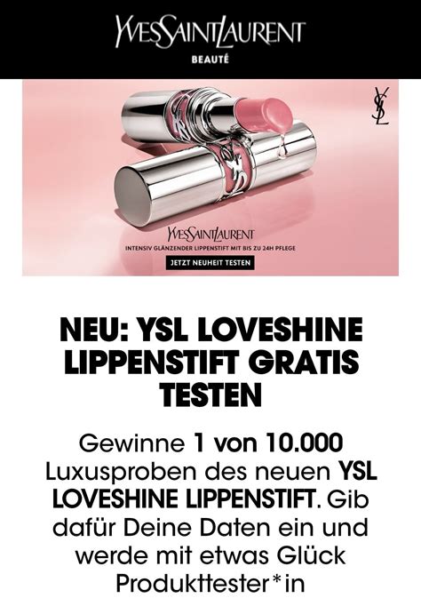 ysl lippenstift gratis testen|ysl rücksende preis.